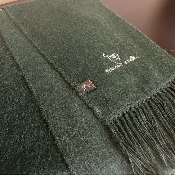 Camargo Alpaca Scarf with Alpaca Stitched Logo, dark green, unisex, 66.5”x 9” - Picture 13 of 13